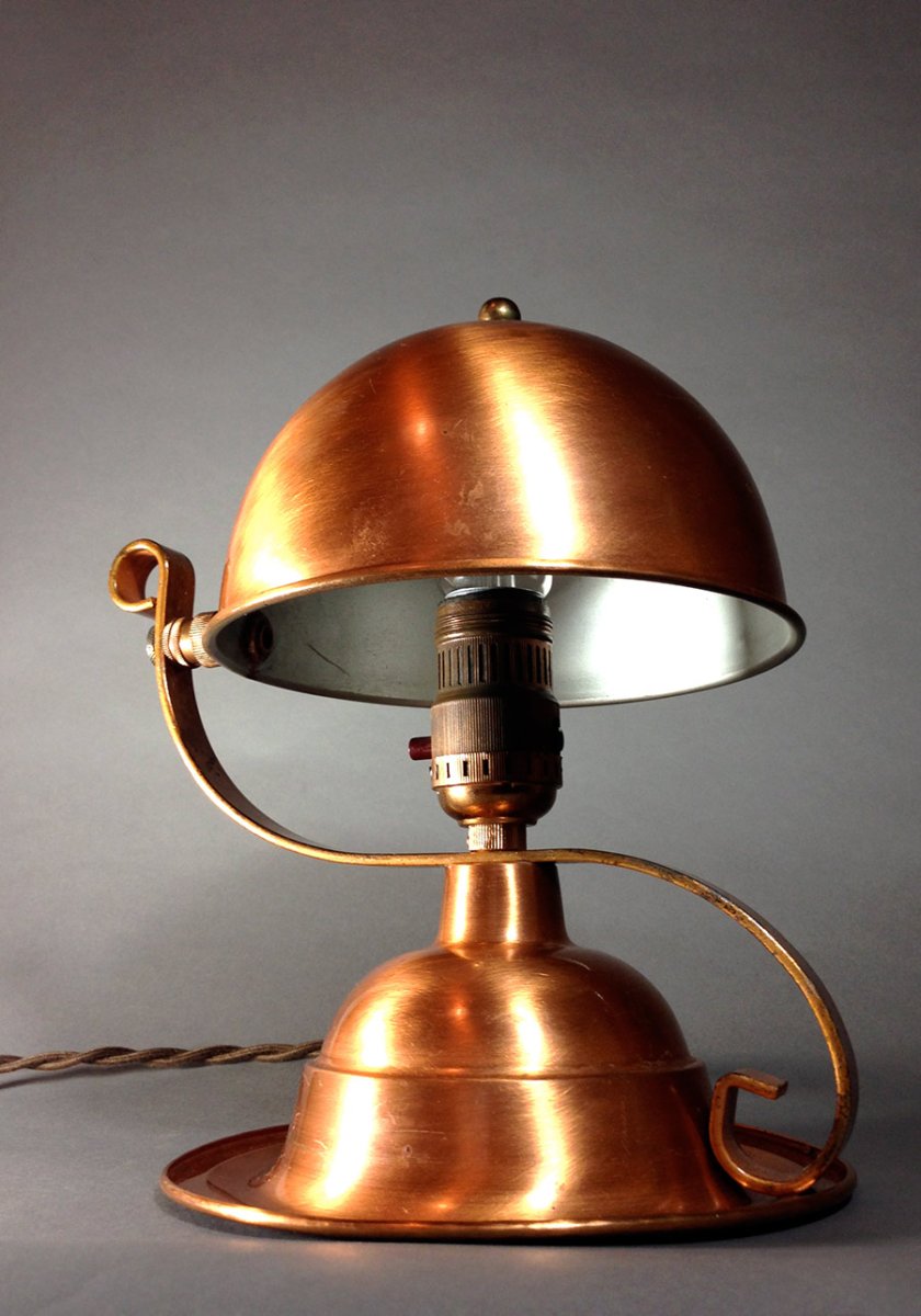 画像1: 1930-40's "Copper" Table Lamp (1)