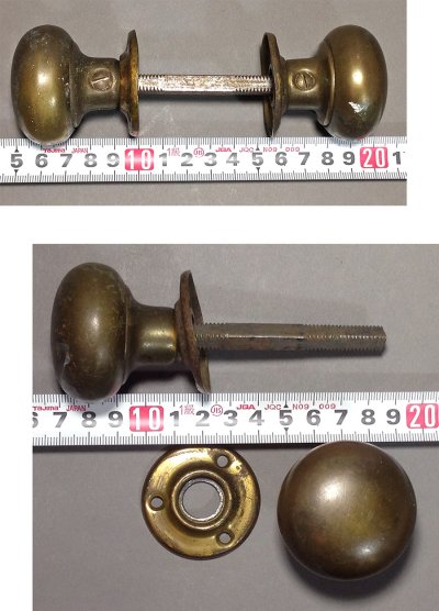 画像2: "Brass" Steel Doorknob