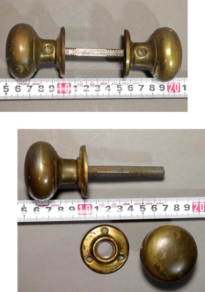 画像2: "Brass" Steel Doorknob