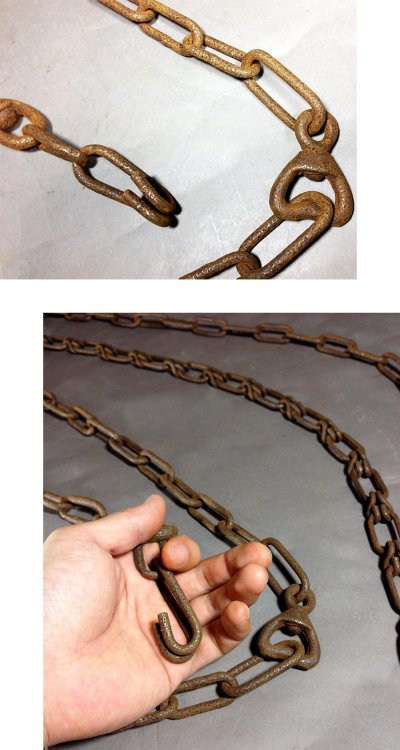 画像2: Early 1900's  4-Metal Chains【太くて長いです】