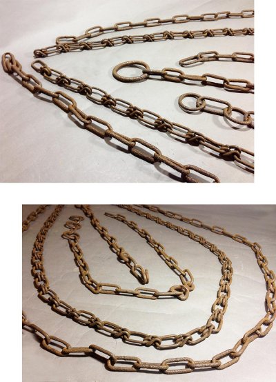 画像1: Early 1900's  4-Metal Chains【太くて長いです】