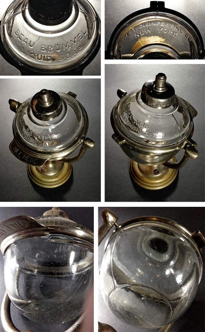 画像3: 1900's "N.Y." Glass Liquid Soap Dispenser