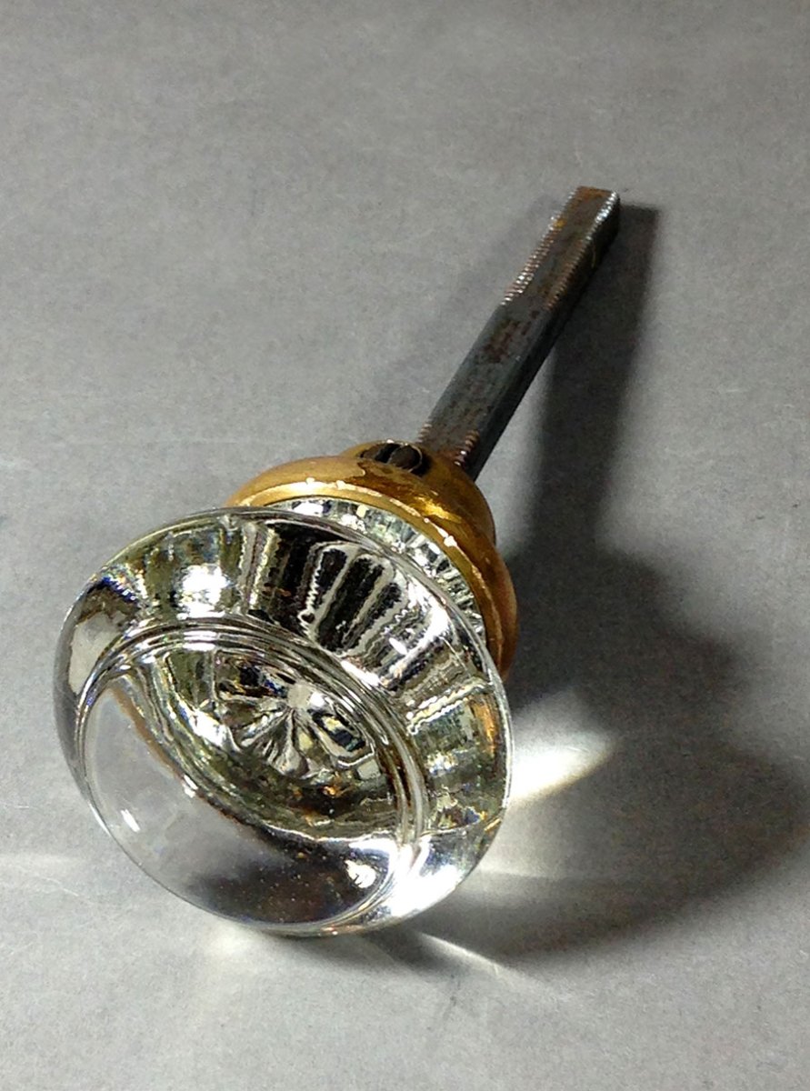 画像1: 1920-30's "Round Glass" Doorknob【1個のみ】 (1)