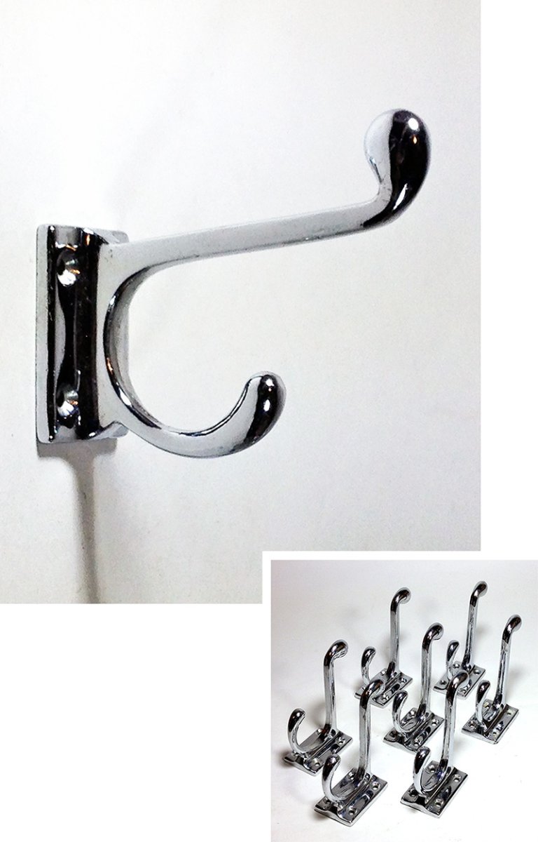 画像1: 1950's Chromed  "Double" Hooks【7-sets】 (1)