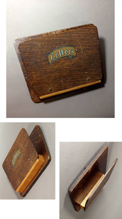 画像1: Early 1900's Wood" Wall mount Letter Holder