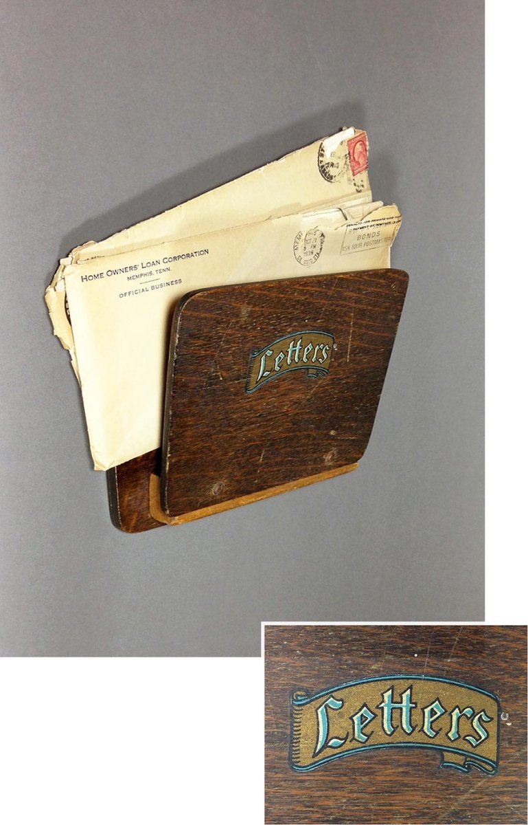 画像1: Early 1900's Wood" Wall mount Letter Holder (1)