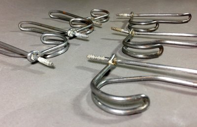 画像2: Nickeled Steel Twisted Wire Hooks【7本set】 