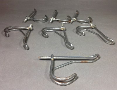 画像1: Nickeled Steel Twisted Wire Hooks【7本set】 