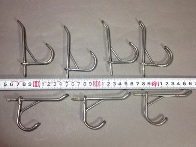 画像3: Nickeled Steel Twisted Wire Hooks【7本set】 