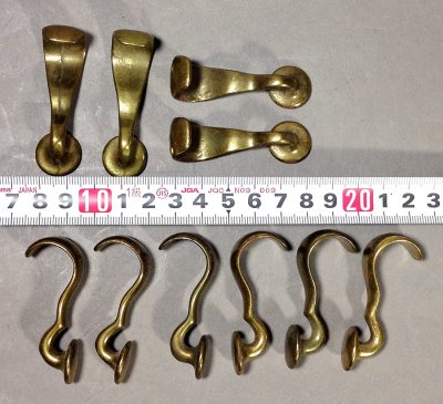 画像2: Early-1900's Picture Rail Moulding Hooks【10個set】