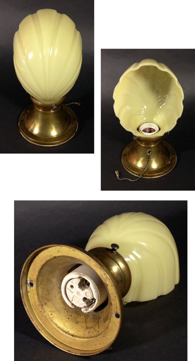 画像2: 1930's Art Deco "Brass" Bathroom Lamp 