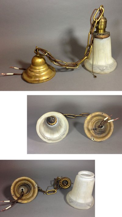 画像1: 1920-30's Chain Pendant Lamp