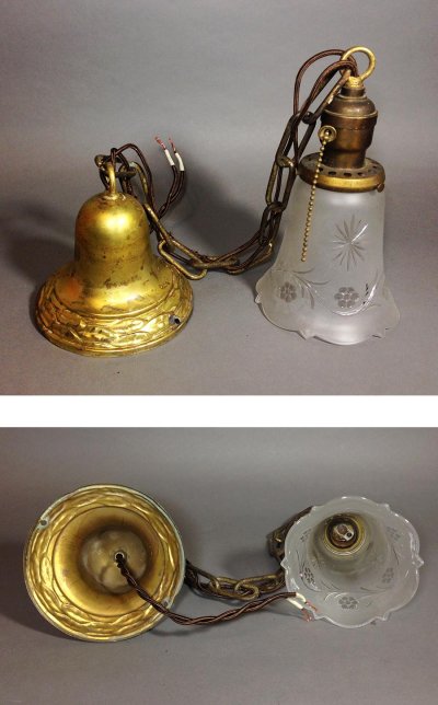 画像2: 1920-30's Chain Pendant Lamp