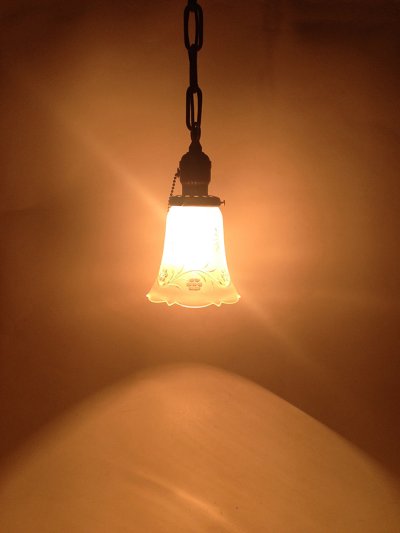 画像1: 1920-30's Chain Pendant Lamp