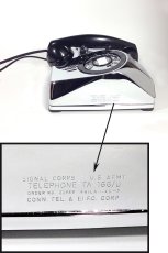 画像4: - 実働品 - 1940's U.S.ARMY "2-Way" Chromed Telephone【BLACK × SILVER】 (4)