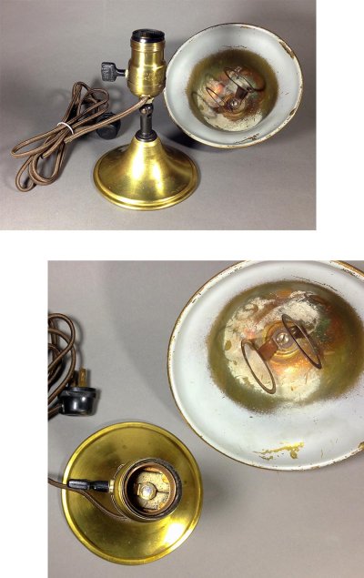 画像2: 1910-20's 【Desk / Wall】 Brass 2-Way Lamp