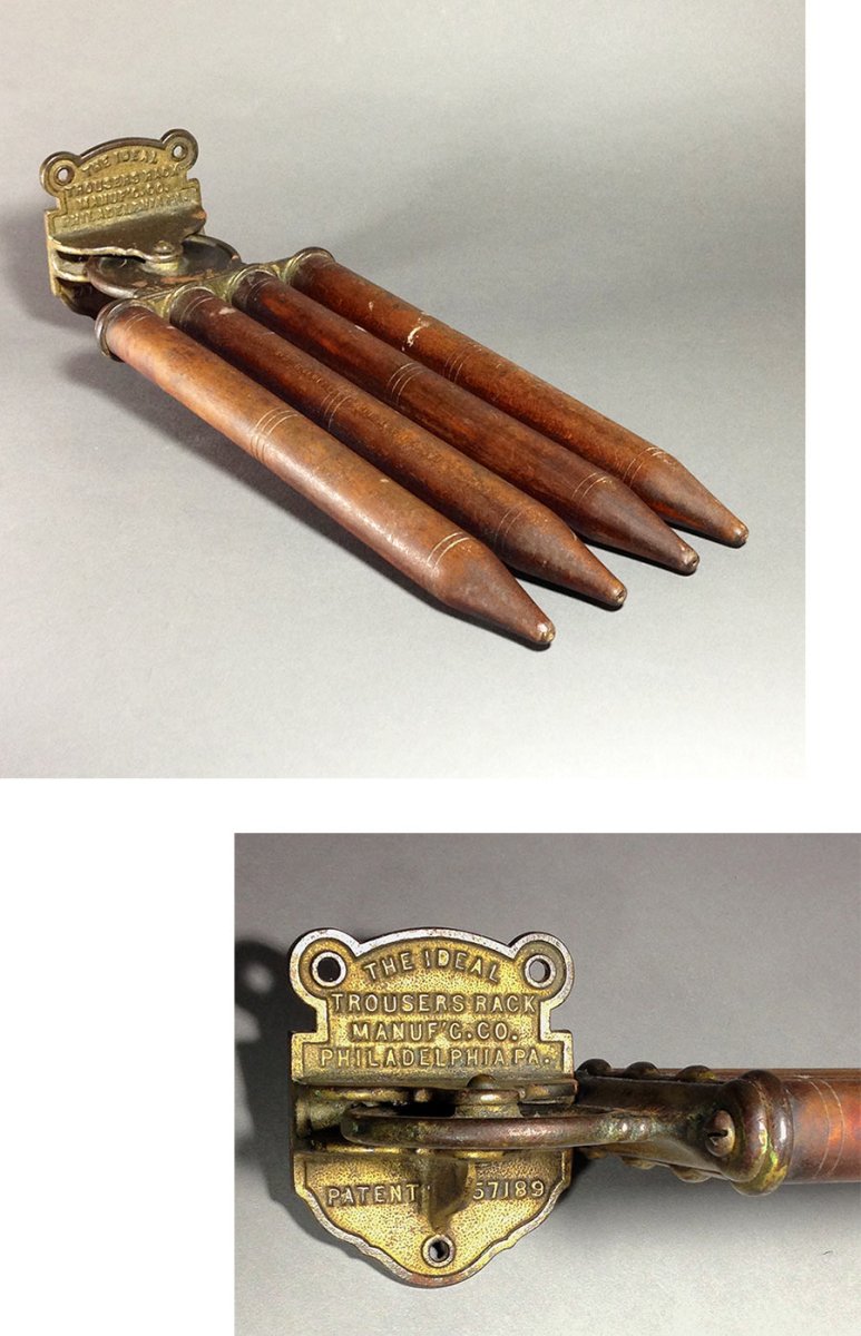 画像1: 1890-1900's "THE IDEAL" Trousers Rack (1)