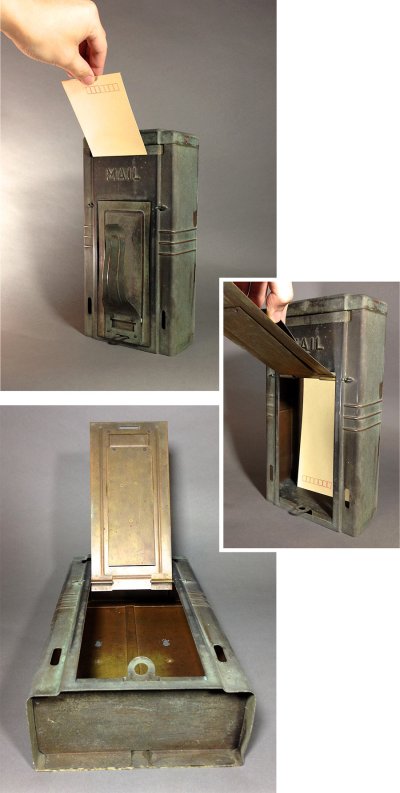 画像2: 1930-40's "SHABBY" Wall Mount Mail Box