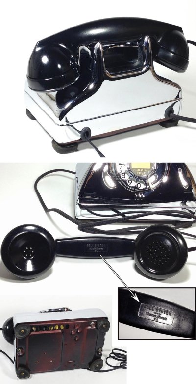 画像3: - 実働品 - 1940-early 1950's U.S.ARMY Chromed Telephone　【BLACK × SILVER】