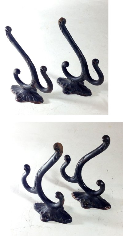 画像2: Around-1900's Cast Iron "Hat＆Jacket" Hooks【2本set】 