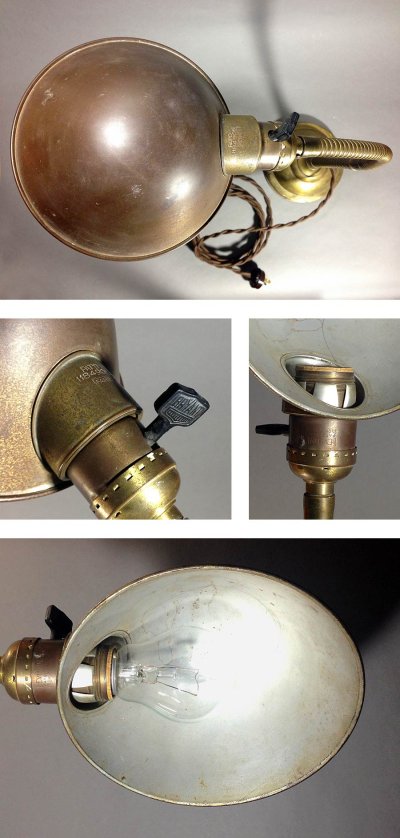 画像2: 1920-30's "Flexible" Brass Desk Lamp