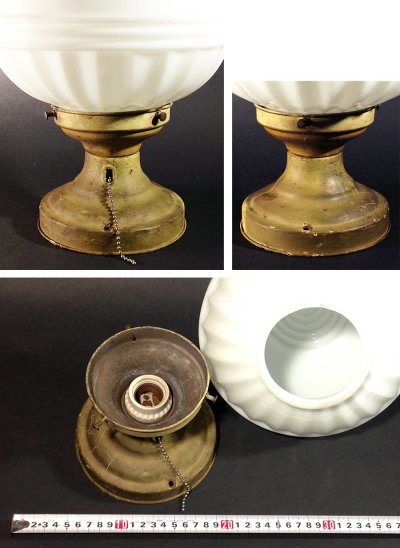 画像3:  1920-30's "Milk Glass" School House Ceiling Light 