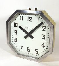 画像2: 1940's French "BRILLIE" Octagon Wall Clock (2)