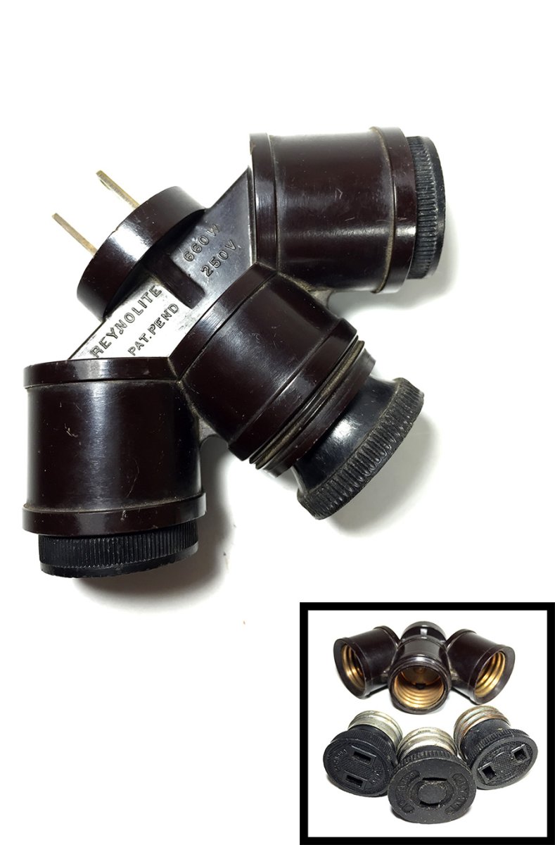 画像1: "Oddball" 3-way Electric Adaptor w/3-Plug Adapters (1)