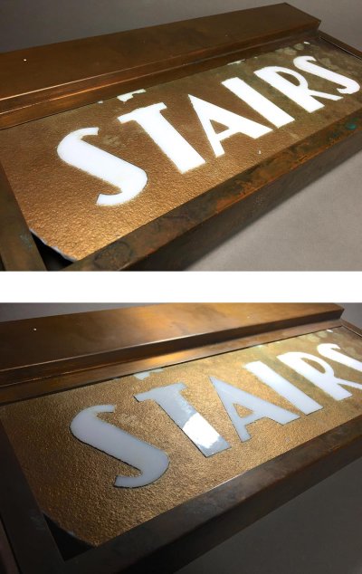 画像2: 1930's Art Deco "STAIRS" Light Sign