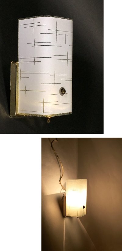 画像1:  1950-60's "Atomic Shade" Bathroom Sconce