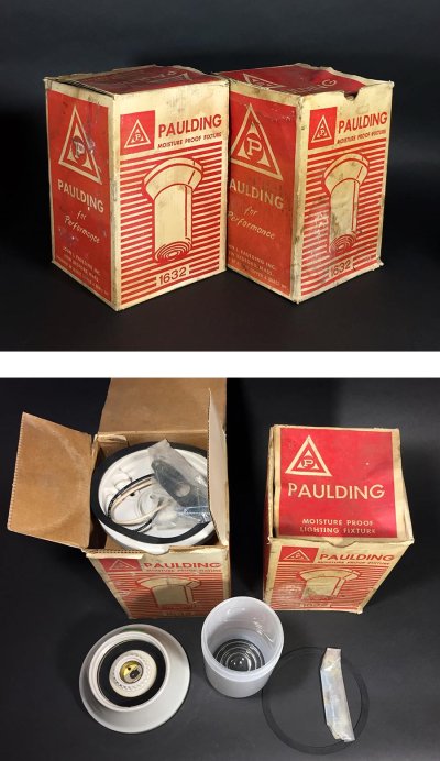 画像3: 1950's Porcelain "Moisture Proof" Bathroom Lamp【PAIR】