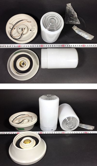 画像2: 1950's Porcelain "Moisture Proof" Bathroom Lamp【PAIR】