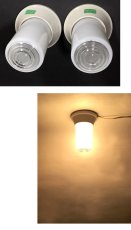 画像3: 1950's Porcelain "Moisture Proof" Bathroom Lamp【PAIR】 (3)