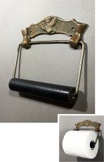 画像1: 1900's "Humming Bird" Cast Brass Toilet Paper Holder (1)