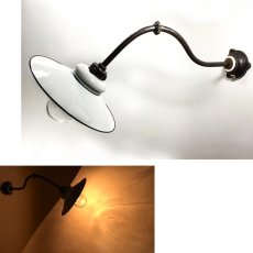 画像3: 1910-20's German Deco "Swan Neck" Outside Light【Long】 (3)