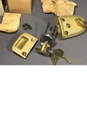 画像3: 1960-60's  Rim Lock w/ keys and cylinder 【Dead-Stock】 (3)