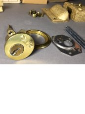 画像5: 1960-60's  Rim Lock w/ keys and cylinder 【Dead-Stock】 (5)