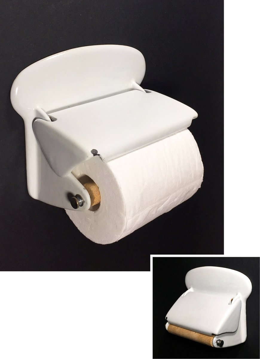 画像1: 1920-30's German-Deco "Cast-Iron" Toilet Paper Holder (1)