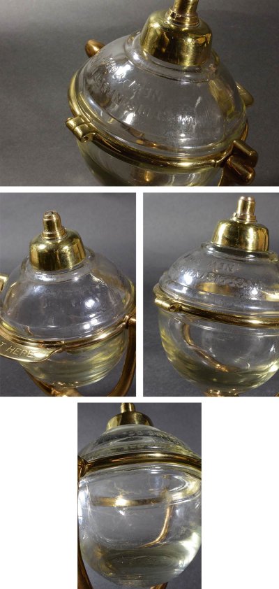 画像3: 1900-10's "N.Y." Glass Liquid Soap Dispenser 【GOLD】