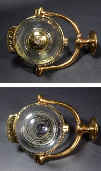 画像2: 1900-10's "N.Y." Glass Liquid Soap Dispenser 【GOLD】
