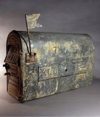 画像3: PAT.1899-1902 "Shabby" Cast Iron U.S.MAIL BOX (3)