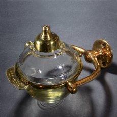 画像2: 1900-10's "N.Y." Glass Liquid Soap Dispenser 【GOLD】 (2)