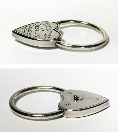 画像2:  1940's " ♡ Heart Shaped" Advertising Key Ring 