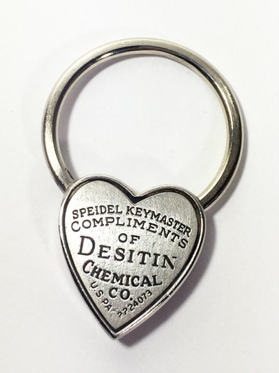 画像1:  1940's " ♡ Heart Shaped" Advertising Key Ring 