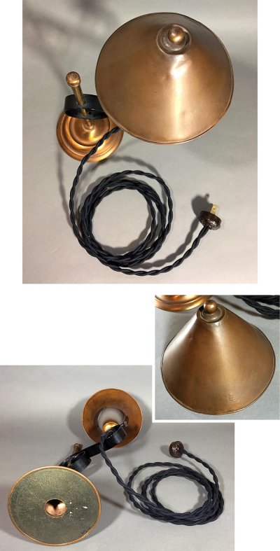 画像2: 1930-40's "Copper" Adjustable Table Lamp