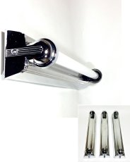 画像1: 1940's Art Deco Chrome Fluorescent Light Fixtures【3台セット】 (1)