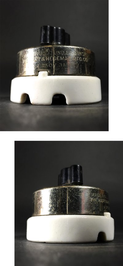 画像1: 1910-20's "Porcelain Base" Turn Switch