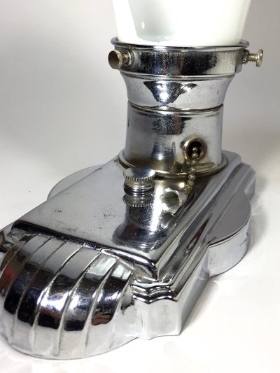 画像2: 1930's Art Deco "Chrome" Bathroom Lamp