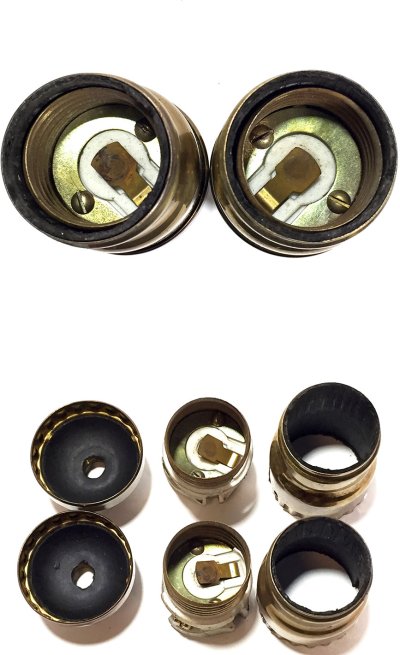 画像2: 1920-30's "Keyless" Blass Lamp Socket【2個セット】