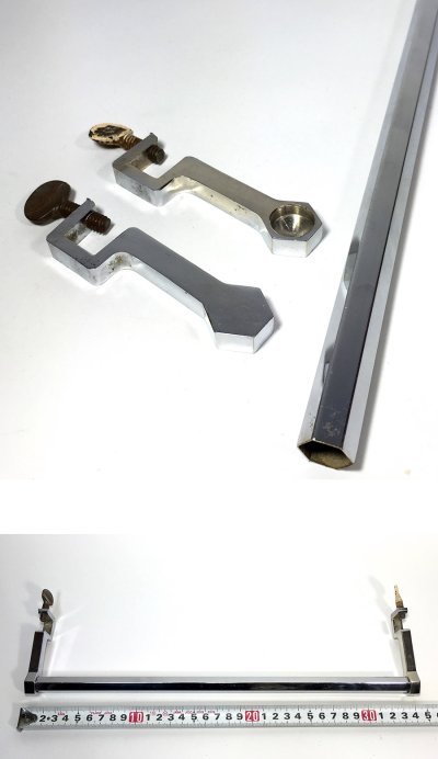 画像3: 1940-50's Hexagonal Chrome Towel Bar